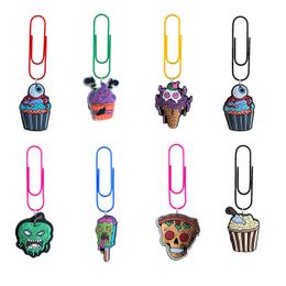 Christmas Decorations Ice Cream Skl Head Cartoon Paper Clips Metal Bookmark Book Markers For Office Paperclip Planner Accessories Supp Otj8S