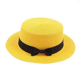 Wide Brim Hats Man Hat Kids Girls Boys Infant Summer Fedora Straw Floppy Beach Sun Cap Visor Chapeu Feminino Praia