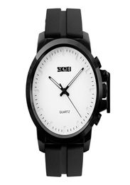 SKMEI Brand Big Dial Quartz Watch Man Luxury Silicone Strap Fashion Casual Waterproof Wristwatches Mens Fashion Clock 12082452302