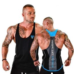 Men Tank top Gyms Workout Fitness Bodybuilding sleeveless shirt Male Cotton clothing Casual Singlet vest Undershirt 240510