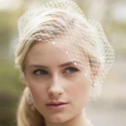 Bridal Veils Wedding Accessories Black White Headband For Charming Veil Fascinator Birdcage