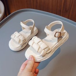 Kids for Summer Cute Simple Weave Baby Girl Shoes Flat Heels Infant Girls Beach Sandals Korean Style Children