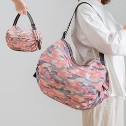 Storage Bags Women Shopping Bag Girl Travel Portable Shoulder Foldable Waterproof Handbag Environmental Ladies Grocery Tote