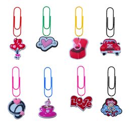 Christmas Decorations Pink Valentines Day Cartoon Paper Clips Sile Bookmarks Dispenser Bookmark Memo Clip Bk For Nurse Gift Book Marke Ot49C