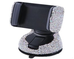 3 In 1 360 Degree Car Phone Holder for Car Dashboard Auto Windows and Air Vent with DIY Crystal Diamond Phone Bracket3521581
