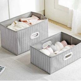 Boxes Storage# New Storage Box Large Capacity Non-woven Foldable Coverless Clothes Toy Book Debris Organizer Home Kitchen Wardrobe Storage Box Y2405201XHS