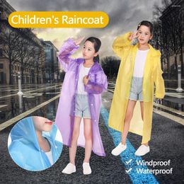 Raincoats 1Pcs Children Reusable Rain Coat Casual Outdoor Camping Raincoat Poncho Portable Rainwear For Drifting Activities