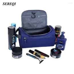 Storage Bags SEREQI Travel Waterproof Nylon Men Hanging Makeup Bag Organizer Cosmetic For Women Large Wash Toiletry Container Case