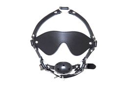 Fetish Mouth Gag With Eye Mask BDSM Head Harness Ball Gags Sex Restraints Adult Toys for Women gn2224020488539804