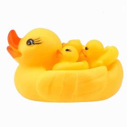 Aircraft Modle 4-piece childrens duck bathing toy water game yellow duck set clip screaming PVC yellow duck parent childrens toy TMZ s2452022