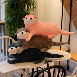 Stuffed Plush Animals 1 40cm 60cm 80cm real otter plush toy lifesaving filling wild animal soft doll cute sloth toy boy gift d240520