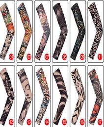 1 PC AntiSunshine Fashion Men and Women Tattoo Arm Leg Sleeves High Elastic Nylon Halloween Party Dance Party Tattoo Sleeve9403708