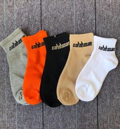 5 colors cotton short sock Calab Men039s Tide Brand with The Same Pair of Men and Women Ins Tide Socks2901307