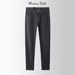 Men's Pants Mrxmus Dutit Wear 2024 Summer Black Thin Jeans Straight Fit Business Casual Male