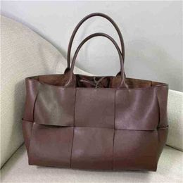 Bottegvenets Arco Tote Bag Autumn Wholesale and Winter Song Same Leather Woven Arcos Shopping Single Shoulder m Have Logo