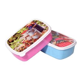 Lunch Boxes Bags Personalised Sublimation Box Food Container Plastic Diy Heat Transfer Bags Blank Small Size Drop Delivery Home Gard Dhhoe