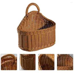 Storage Bottles Wall Hanging Basket Home Plastic Knitted Wall-mounted Flower Pots Bed Chopsticks Woven Baskets