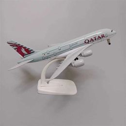 Aircraft Modle 20cm model aircraft Air QATAR A380 Airways Airlines metal alloy aircraft model die cast aircraft and landing gear wheels s2452