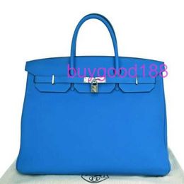 Aa Biridkkin Delicate Luxury Womens Social Designer Totes Bag Shoulder Bag 40 Hand Bag Togo Leather Blue Zanzibar Fashionable Commuting Handbag