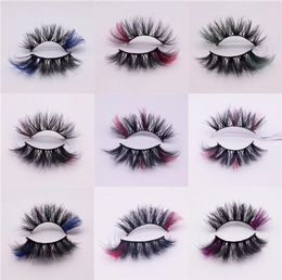 Whole 39 Styles Colored False Eyelashes 5D Fluffy Handmade Dramatic Mink Lashes DIY Natural Look Eyelash Extension Beauty Make5572493