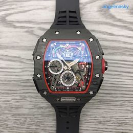 Titanium RM Wrist Watch Super Mechanical Chronograph Watches Rm50-03 Mens Series Carbon Fiber Multi-function Rakish Style Designer High Quality