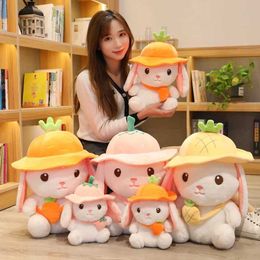 Stuffed Plush Animals Cute Fruit Rabbit Plush Doll Toy Kaii Stuffed Animals Carrot Strberry Bunny Plushies Doll Anime Cartoon Soft Kids Babys Toys