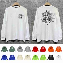 Fashion original Amirirs hoodies designer high quality branded logo Long SLEEVE Long sleeved T-shirt shirt with long-term trend