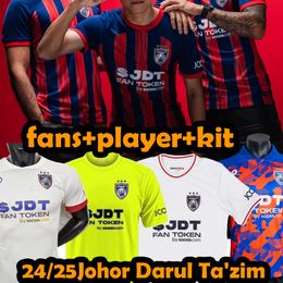 2024 2025 Johor Darul Ta'zim F.C. Soccer Jerseys 23 24 25 JDT #19 AKHYAR.R Malaysia Super League23/24/25 Home Red Away White men fans player football shirt uniform top