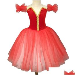 Dancewear Girl Ballet Tutu Mesh Dress Children Stage Performance Costume Kids Professional N Lake Dance Clothing Drop Delivery Baby Dhrhl