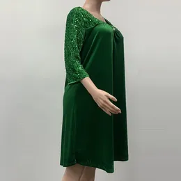 Casual Dresses Dress For Cocktail Party Stunning Sequin Splicing Square Neck Loose Waist Above Knee Length Evening