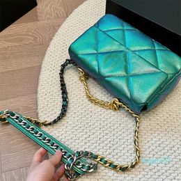 Designer Bag Shoulder Classic Flap Mirror Quality Medium 25cm Quilted For Woman Leather Handbag Purse Green Crossbody Bag