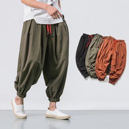 Men's Pants Spring Summer Oversized Men Loose Chinese Style Cotton Linen Overweight Sweatpants Joggers High Quality Casual Trouser
