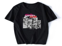 Jojos Bizarre Adventure Vintage Men Manga Tshirt Harajuku Streetwear Cotton Camisetas Hombre Vaporwave Japan Anime Shirt 2104201569210