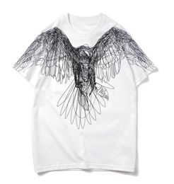 2021 Summer new Men Sketch line flying eagle 3D printing Tshirts fashion short sleeve Casual cotton Tshirts men women Tops w266835195