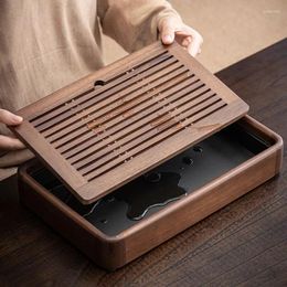 Tea Trays Vintage Tray Rectangle Wooden Rustic Japanese Food Durable Quality Bandeja Para Cha Kitchen Accessories YN50