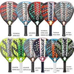 Pala Padel Paddle Tennis Racket Soft Face Carbon Fibre EVA Sports Racquet Outdoor Equipment 240509