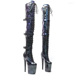 Dance Shoes Auman Ale 20CM/8inches PU Upper Sexy Exotic High Heel Platform Party Women Boots Nightclubs Pole 576