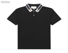 Luxury fashion classic men Tiger embroidery shirt polo designer Tshirt white black Italy Shirts Man High Street polos Garter Prin6023702