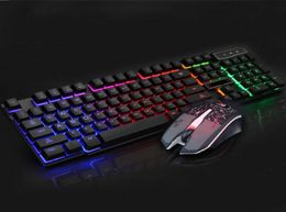 Gaming Keyboard and Mouse Kit Optical Keyboards Suspension Illuminating Keys Backlights Tri Colours Lights Switch Breathing Lights 4137640