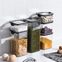 Storage Bottles Glass Food Containers 700ml 950ml 1300ml Sealed Tank Transparent Plastic Kitchen Container.