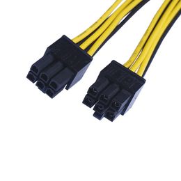 2024 PCI-E PCIe 6Pin Female To 3 6P Male PCI Express Extension Cord Power Supply 20cm Graphics Adapter for PCIe Extension Cord