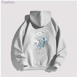 Mens Hoodies Wooyoungmi Letter Fashion Brand Street Hoodie High Quality Vintage Plus Size Y2k Unisex Fitness Sweatshirt JNQ2