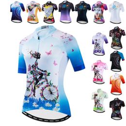 Racing Jackets Weimostar Blue Cycling Jersey Women Summer Mountain Bike Clothing Breathable Shirt Bicycle Clothes