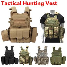 Waterproof Hunting Tactical Vest 600D Nylon Military tactical vest Durable Plate Vest Chest Rig Airsoft Equipments 240507