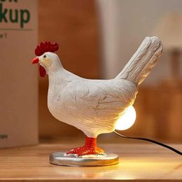 Lamps Shades LED Night Lights Funny Animal Chick Light Easter Carnival Party Ornaments Childrens Gifts Home Decoration Chicken Night Lamp Y240520O5BU