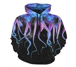 Mens Designer Hoodies for Women Men Couples Sweatshirt Lovers 3D Octopus Hoodies Coats Hooded Pullovers Tees Clothing RR0962769437