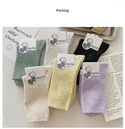Women Socks 3Pairs/Lot High Quality Winter Anti-slip Sweet Macaron Soft Breathable Cotton Thick Warm For Sports