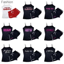 Women Summer Outfits Print Tracksuits Sexy Suspender Shorts Set 2 Piece Yoga Home Wear Casual Clothing S-xxl FWQU