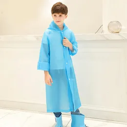 Jackets Children's Eva Raincoat For Kindergarten Primary School Students Boys Girls Rain Poncho Outdoor Hoodie Waterproof Coat