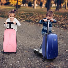 Suitcases 18-inch Student Mobility Scooter Trolley Suitcase High-quality Children's Sports Riding Boarding Luggage